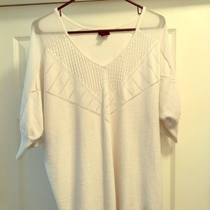 Worthington White Knit shirt.